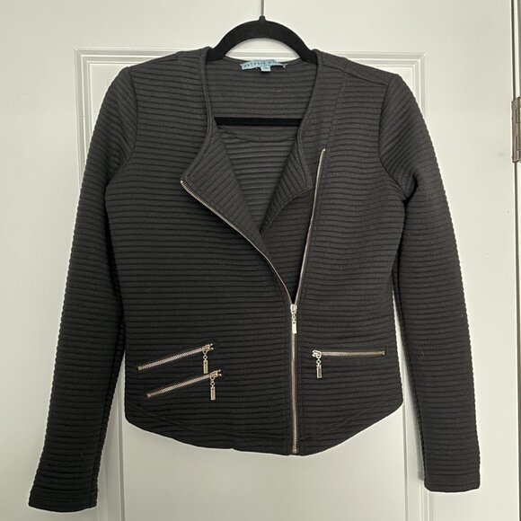 ANTONIO MELANI | Women’s Knit Sweater  w Gold Zipper Front | Black | Size: XS - Picture 1 of 8